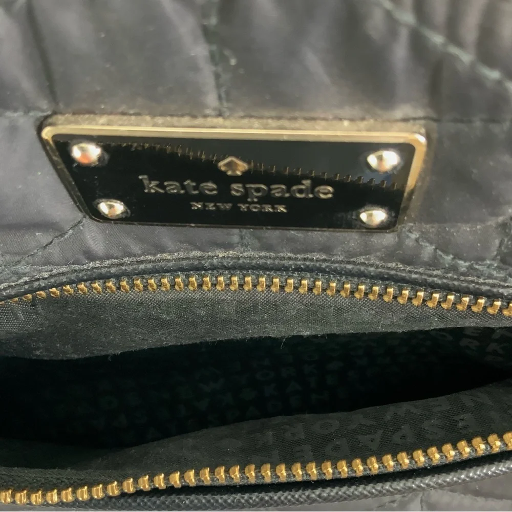 KATE SPADE Black Wilson Road Quilted Dessi Bag Crossbody Handbag Purse - Picture 11 of 15